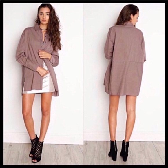 FREE PEOPLE BUTTON DOWN TUNIC SHIRT - Picture 8 of 8